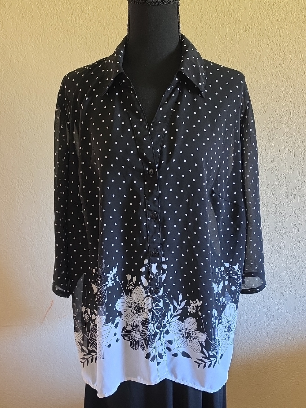 White Stag Vintage Polka Dot Blouse